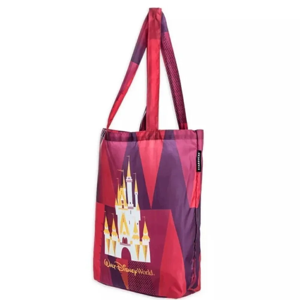 Walt Disney World Cinderella Castle Starbucks Tote Bag w/ Pouch NEW SEALED